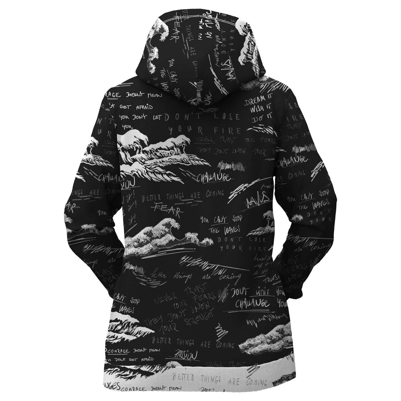 Sketch Waves Women Hoodie