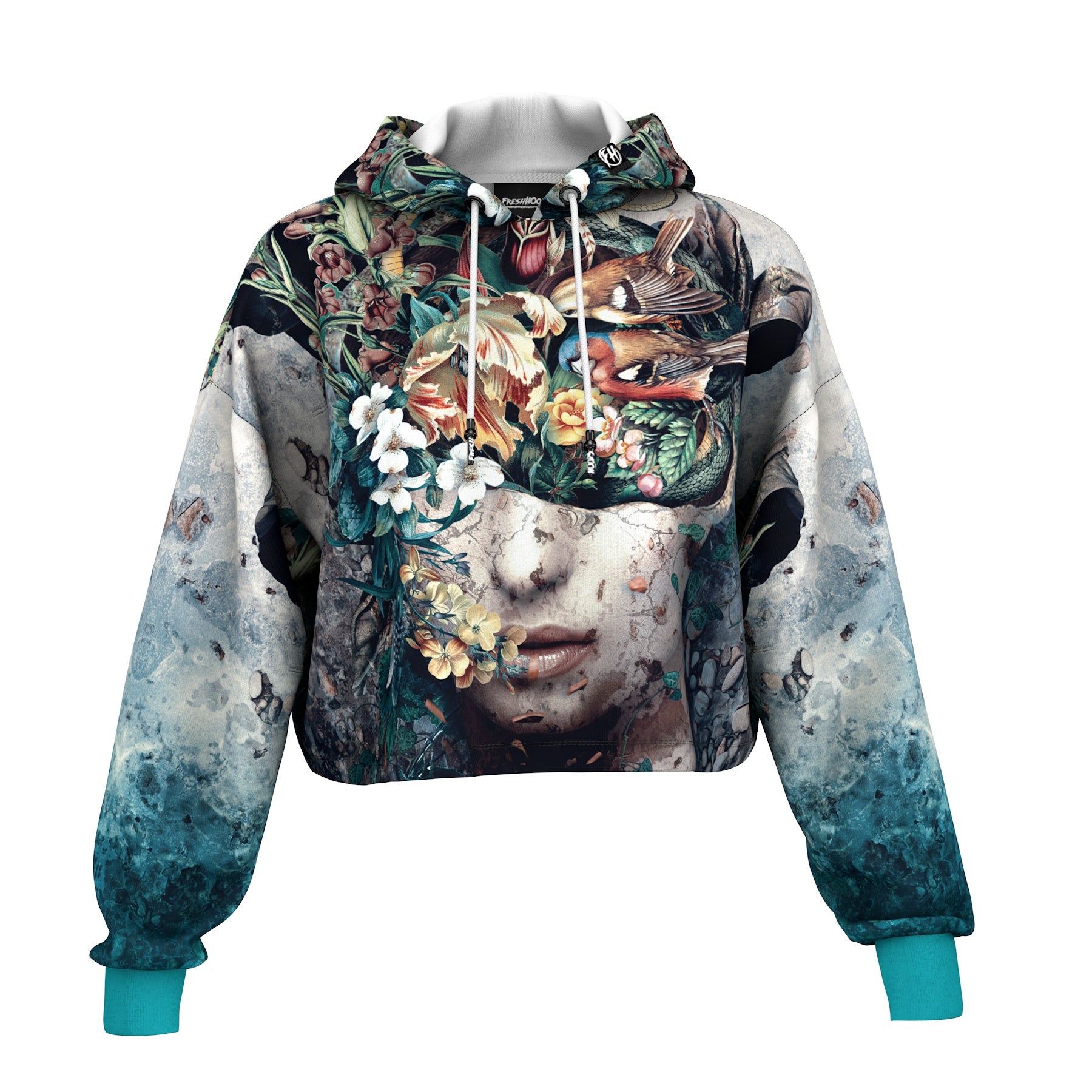 Source Of Life Cropped Hoodie