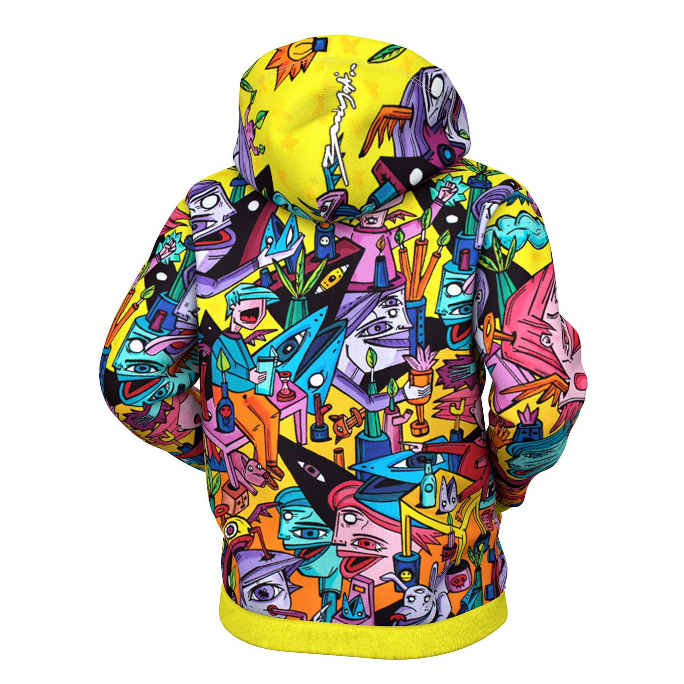 Yellow World Zip Up Hoodie