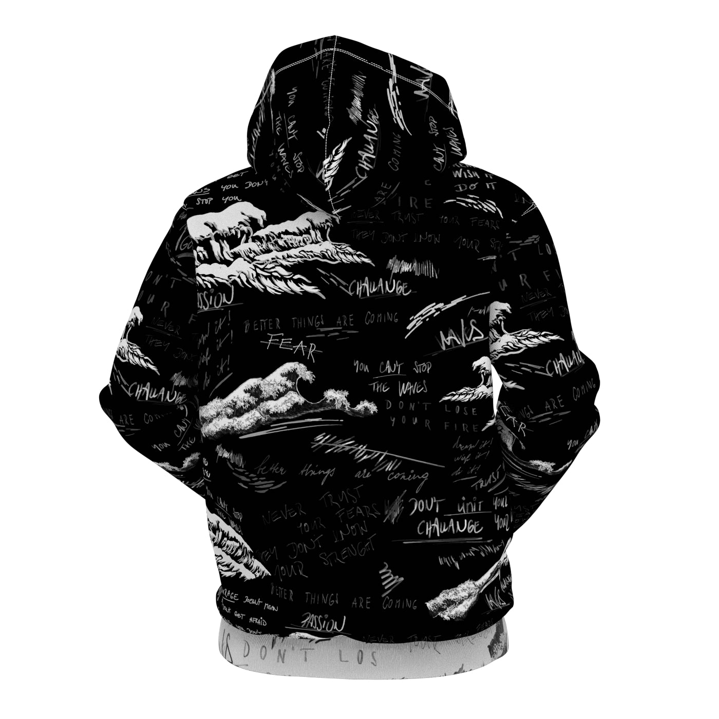 Sketch Waves Hoodie