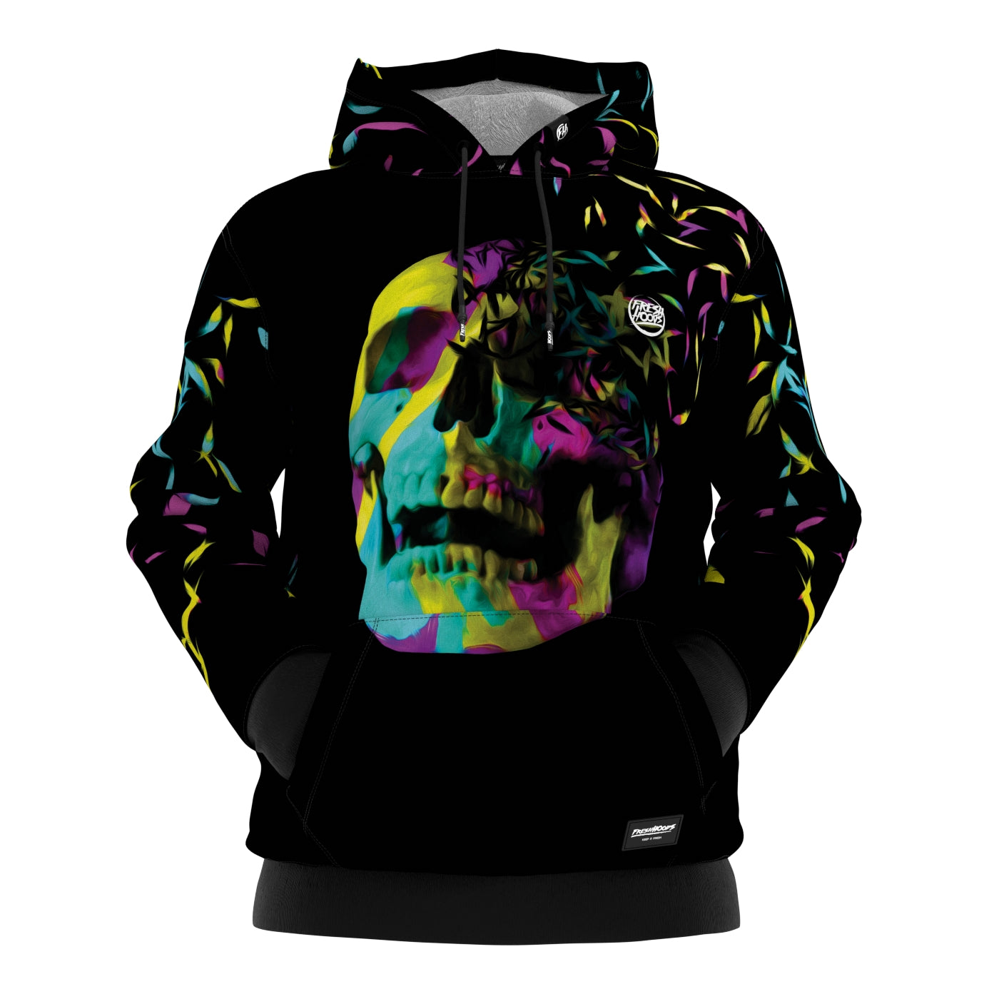 Faded Neon Skull Hoodie