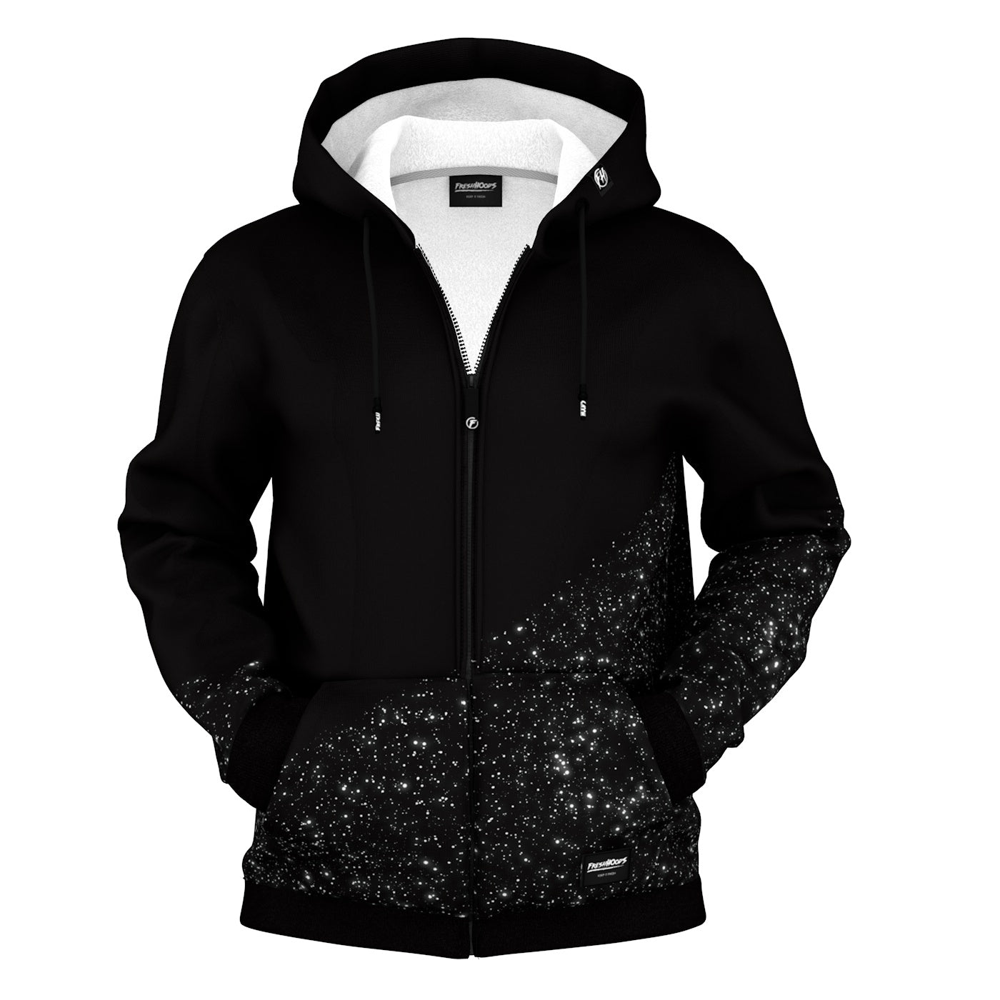 Space Clean Zip Up Hoodie