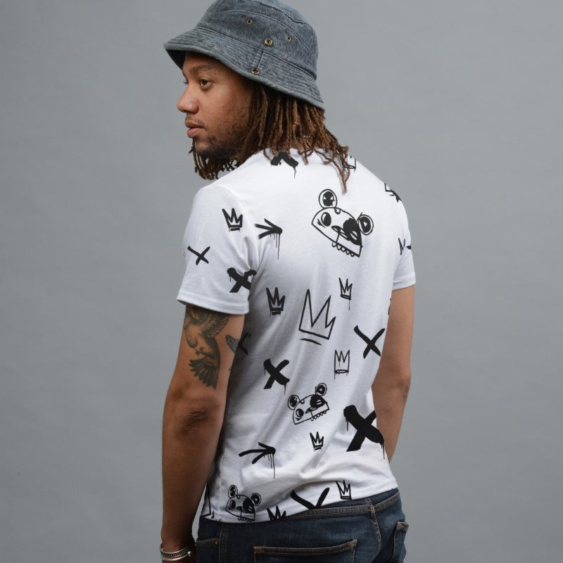 Kings Pattern White T-Shirt