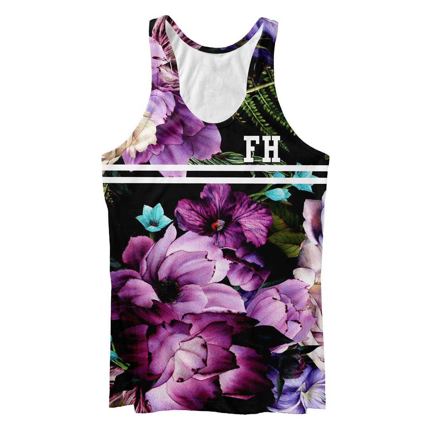 Magenta Purple Blossom Tank Top