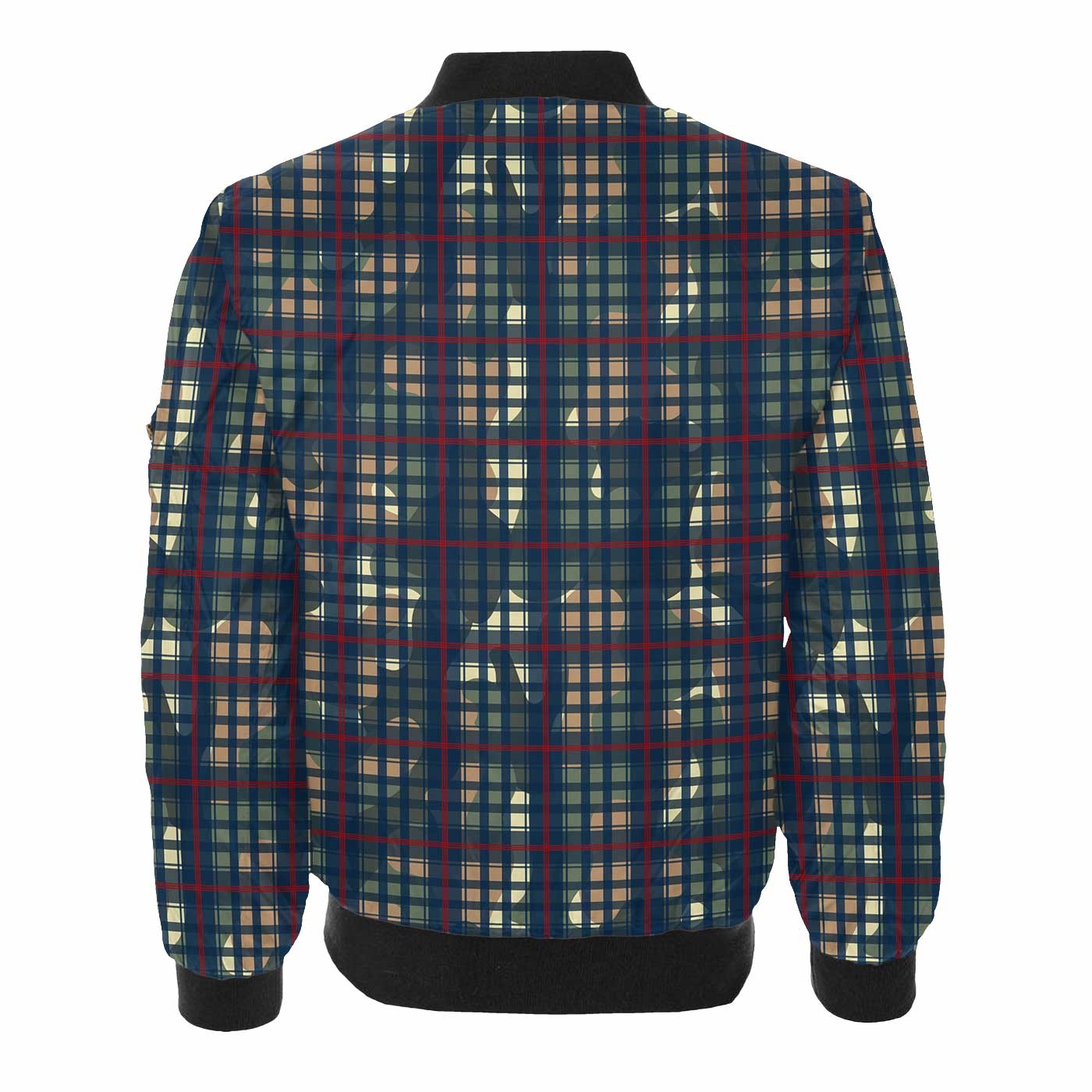 Multiplaid Bomber Jacket