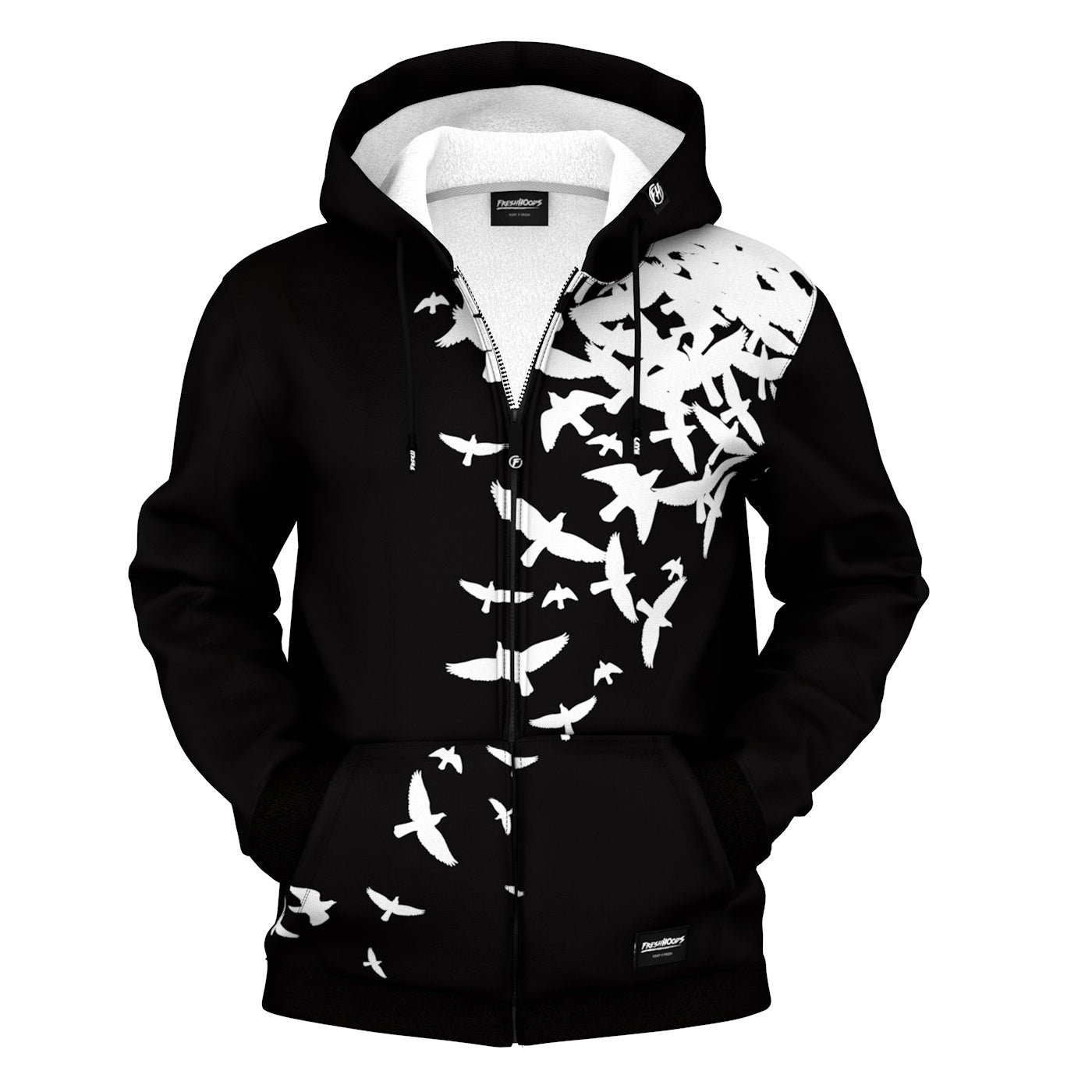 Doves Zip Up Hoodie