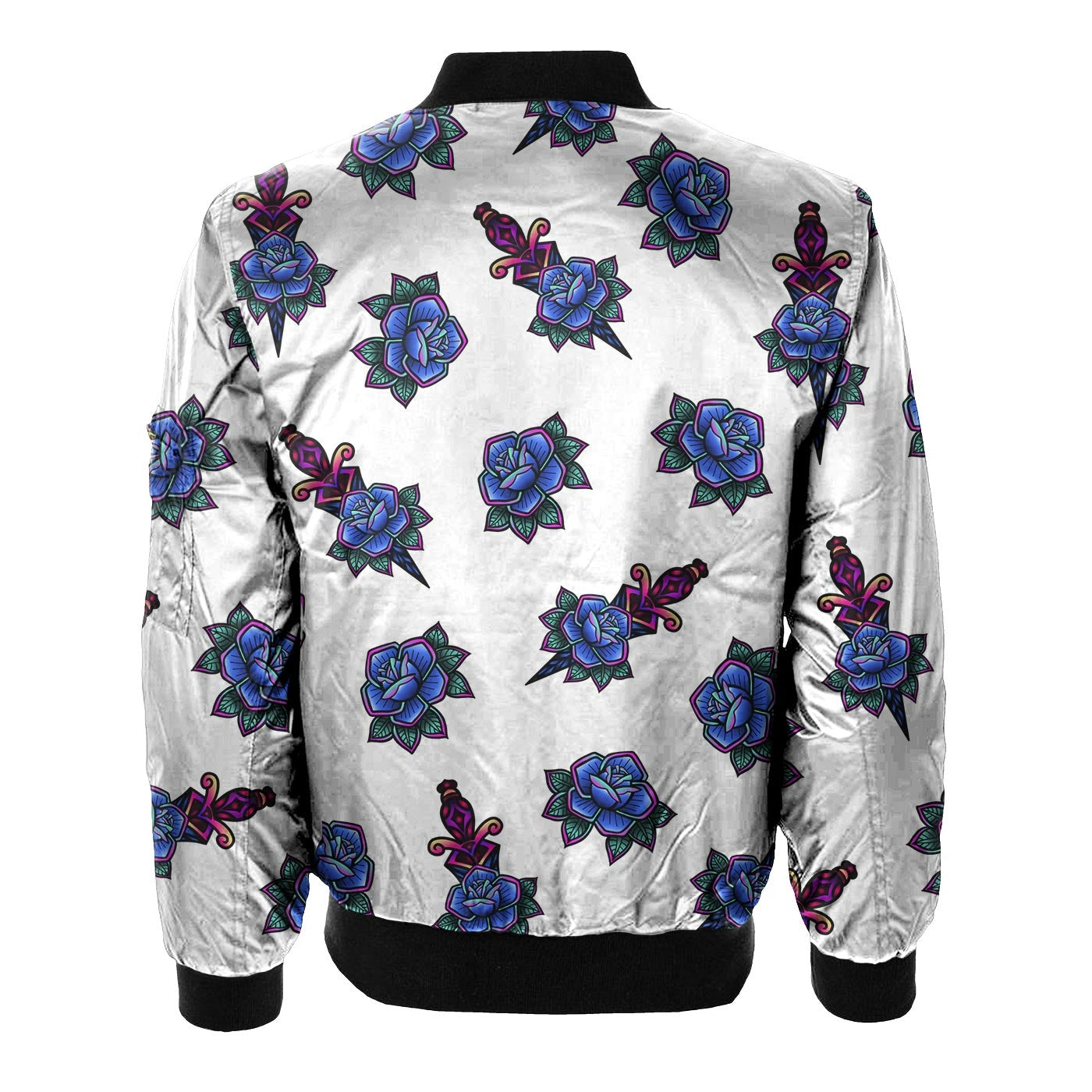 Tattoo Pattern Bomber Jacket