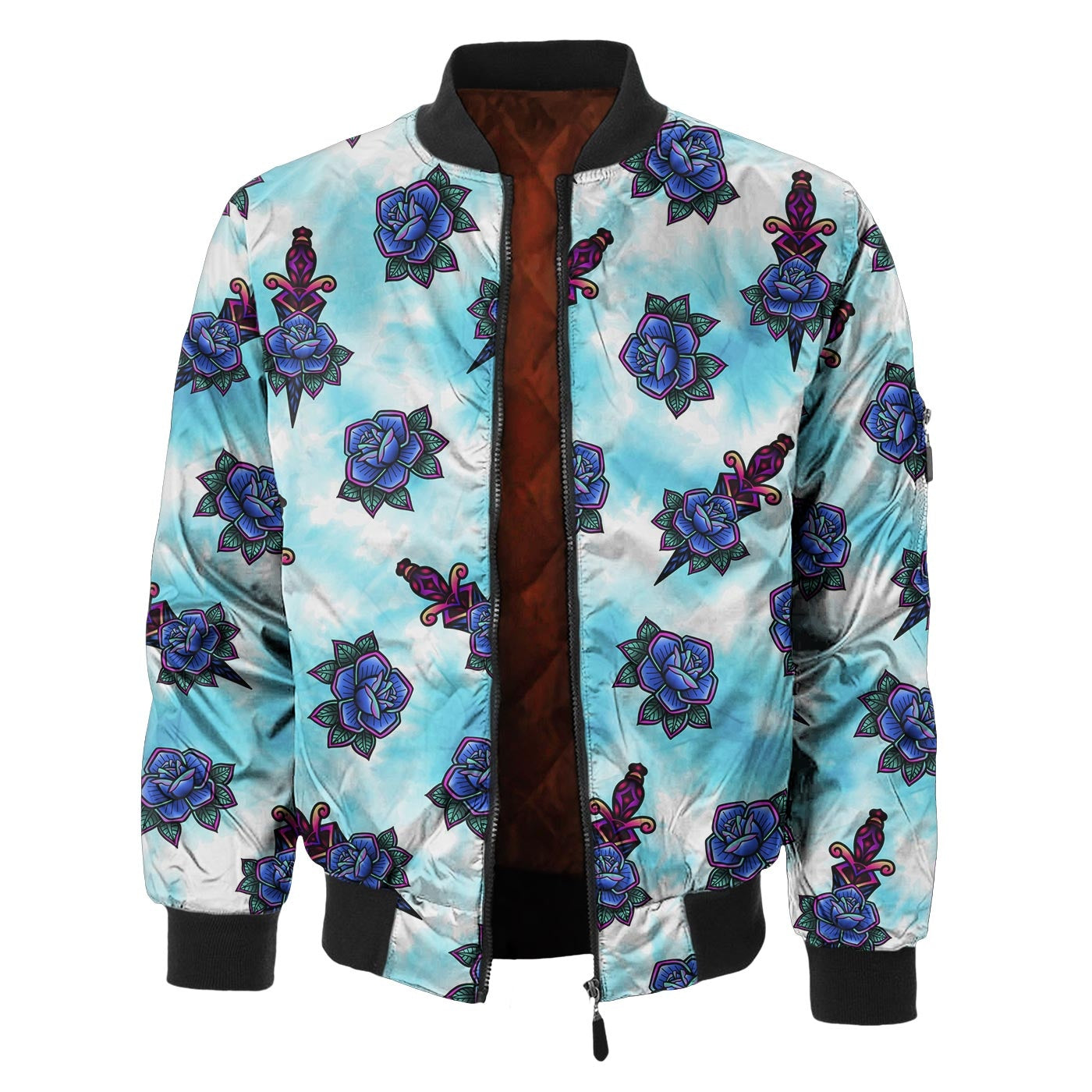 Tattoo Pattern Bomber Jacket