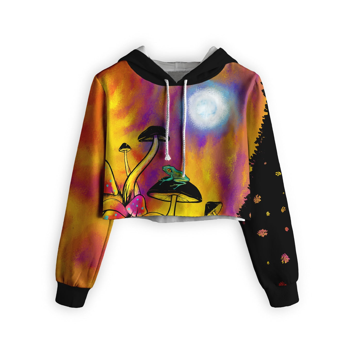 Trippy Nights Cropped Hoodie