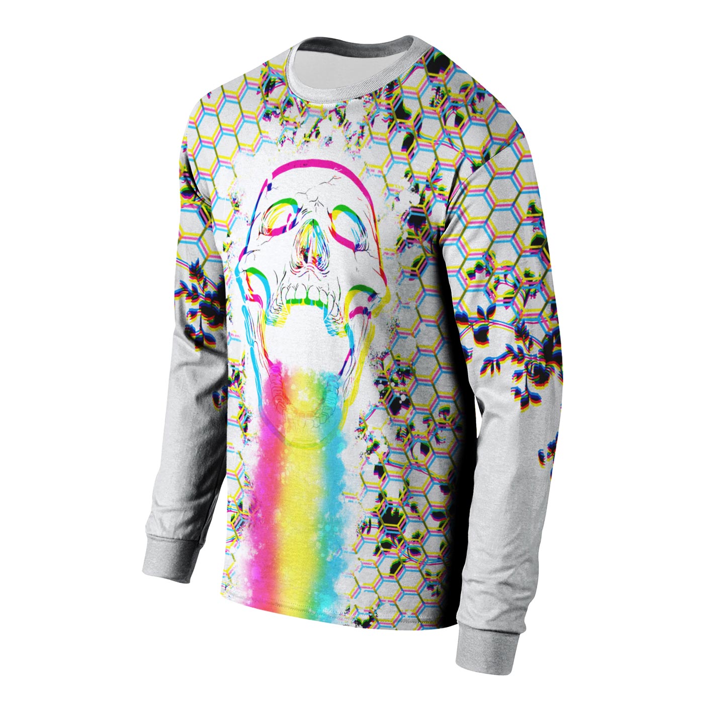 Rainbow Skull Long Sleeve Shirt