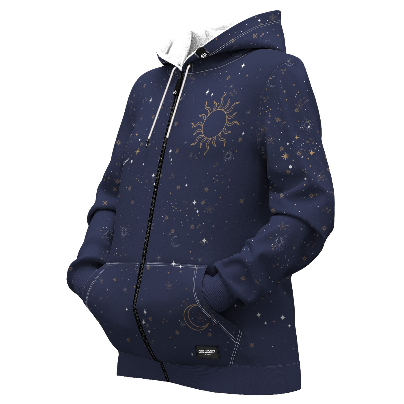 Night Sky Women Zip Up Hoodie