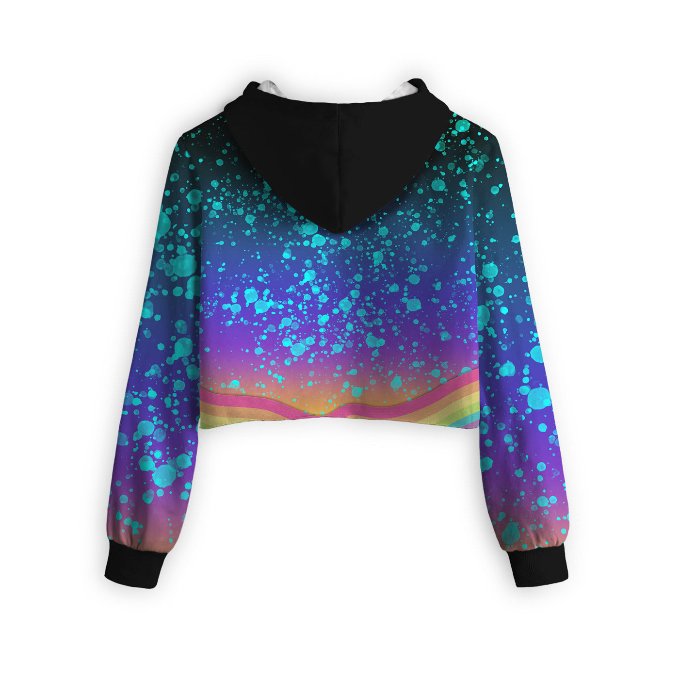 Space Grunge Cropped Hoodie