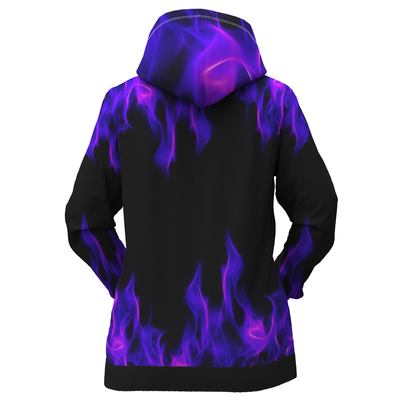 Purple Flame Women Zip Up Hoodie