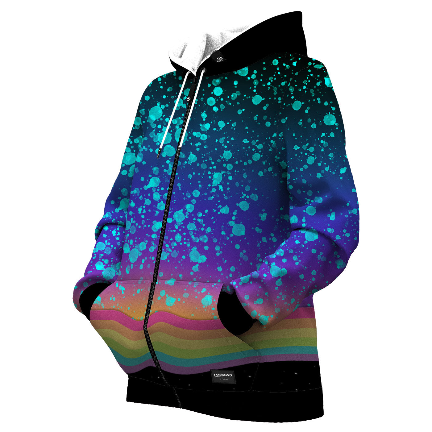 Space Grunge Women Zip Up Hoodie