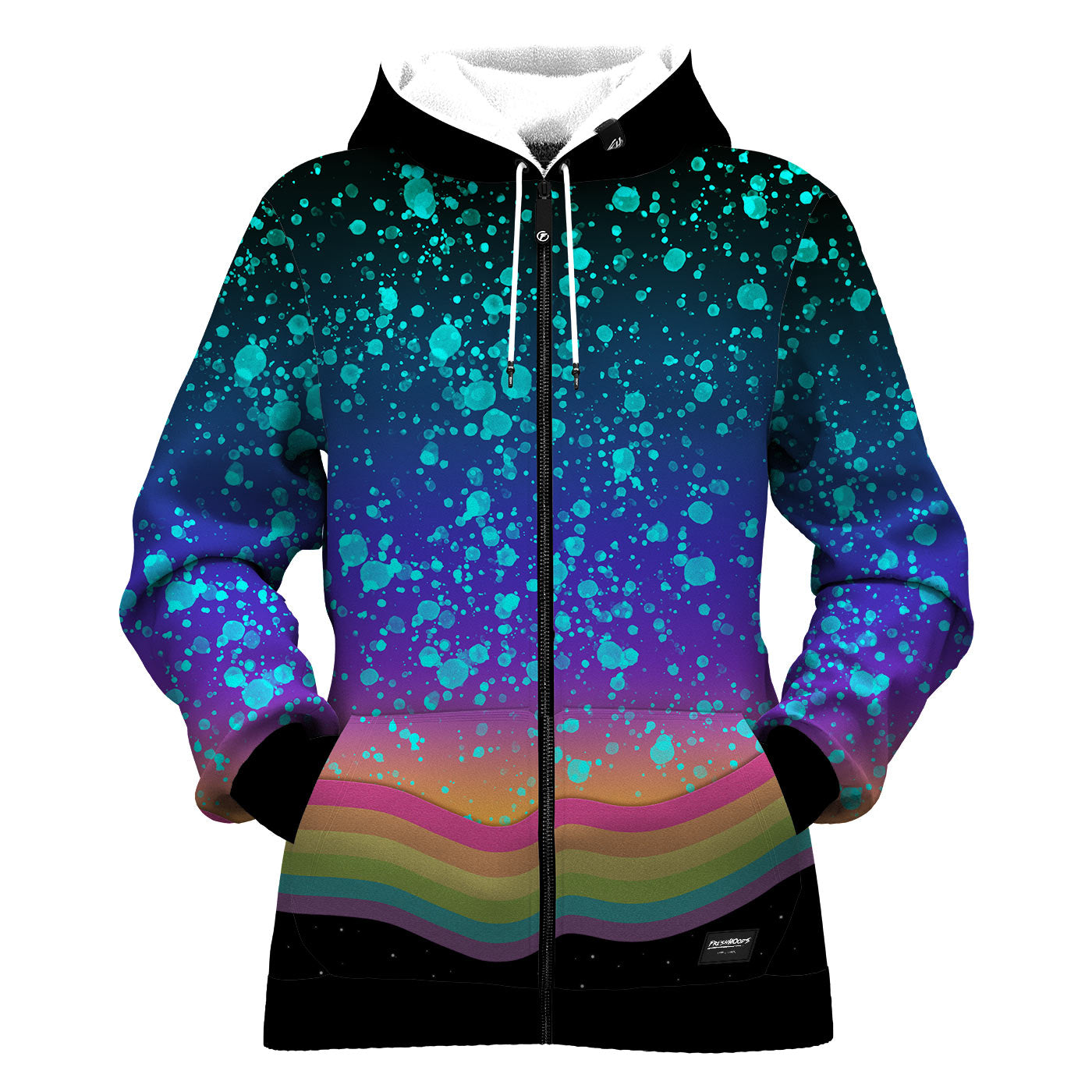 Space Grunge Women Zip Up Hoodie