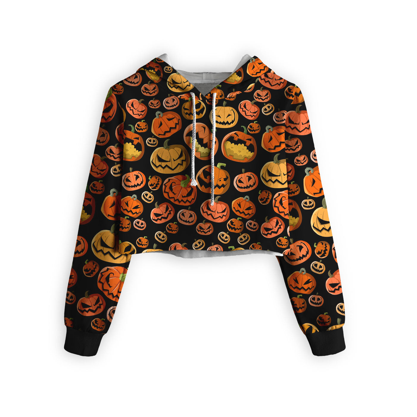 Pumpkin Cropped Hoodie