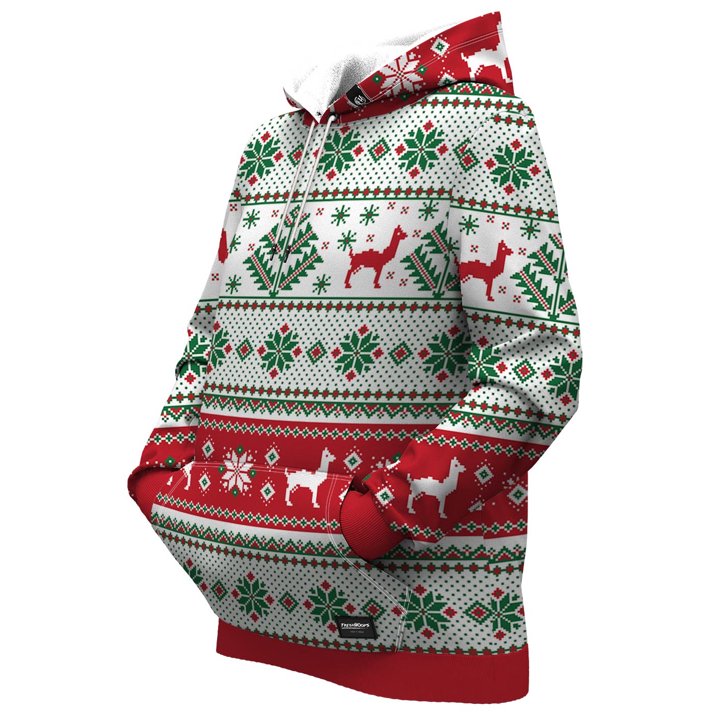 Christmas Lama Texture Women Hoodie