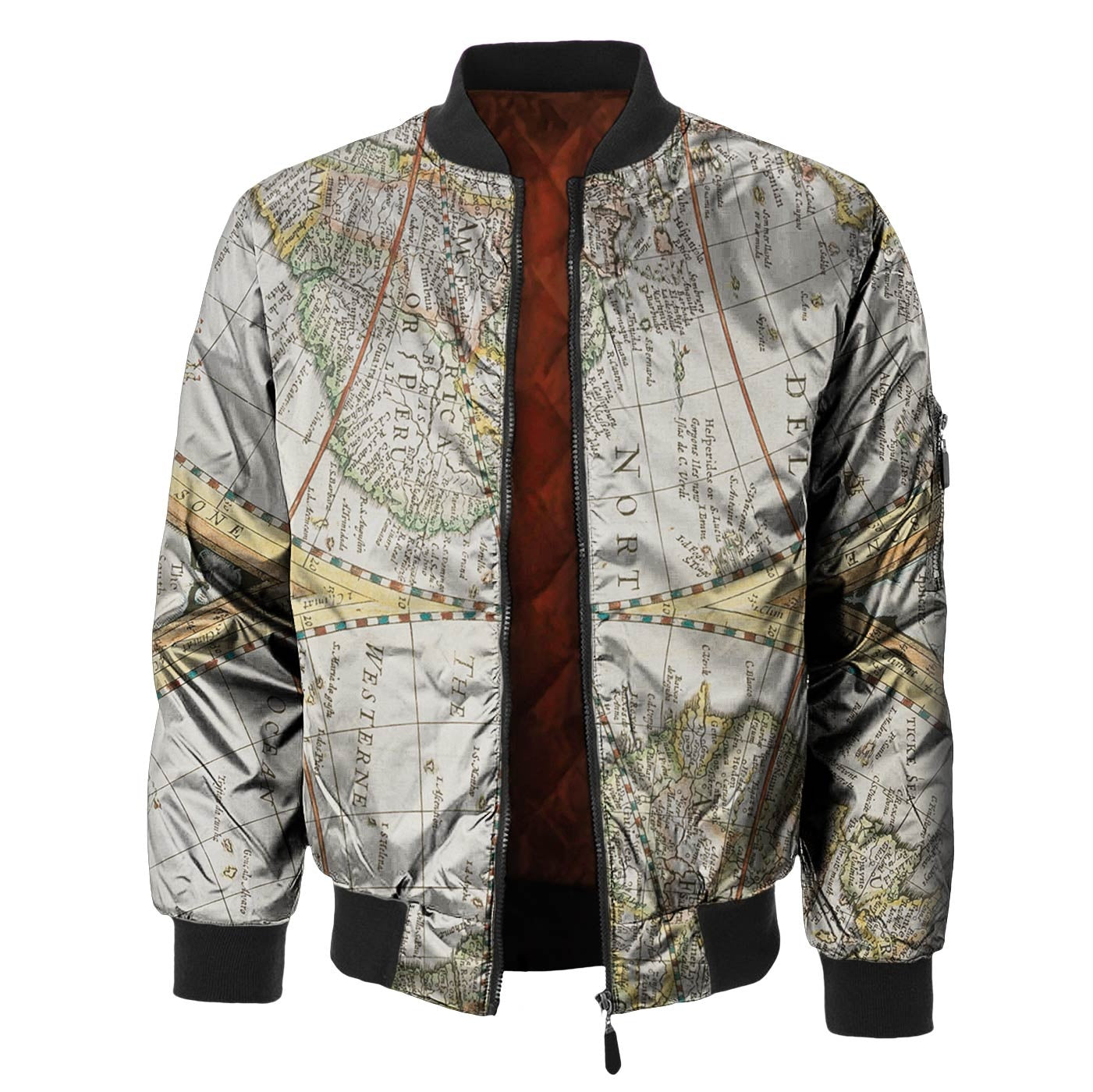 Map Bomber Jacket