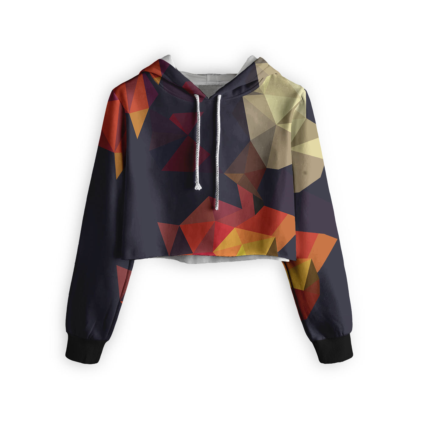 Cubes Cropped Hoodie