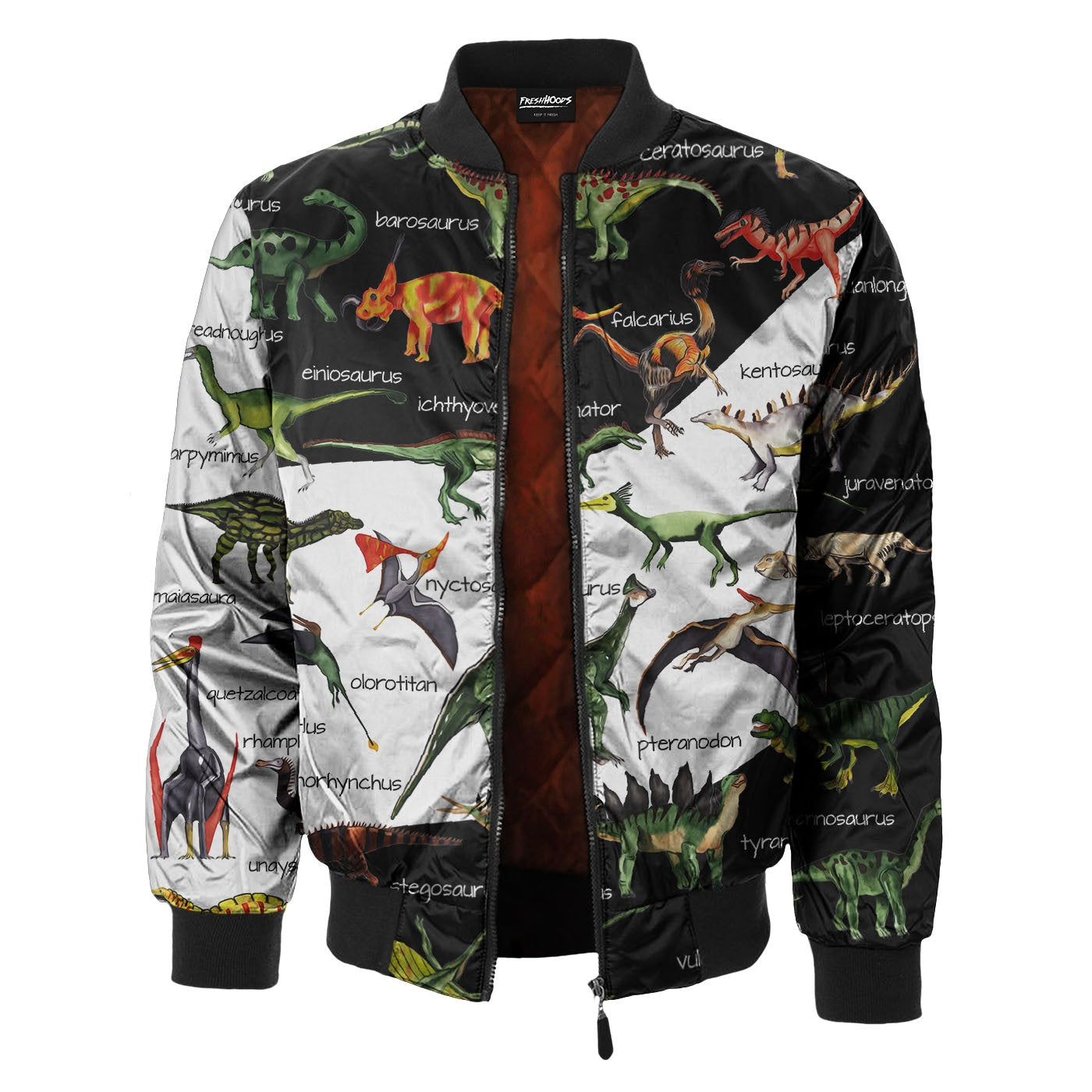 Dino Map Bomber Jacket