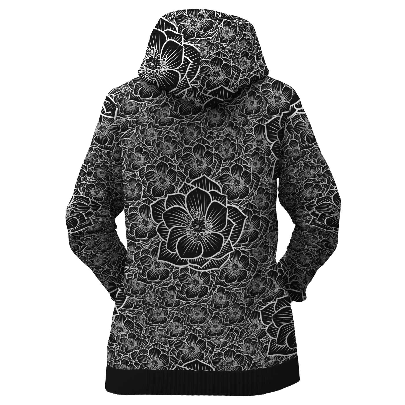 Achromic Flower Women Hoodie