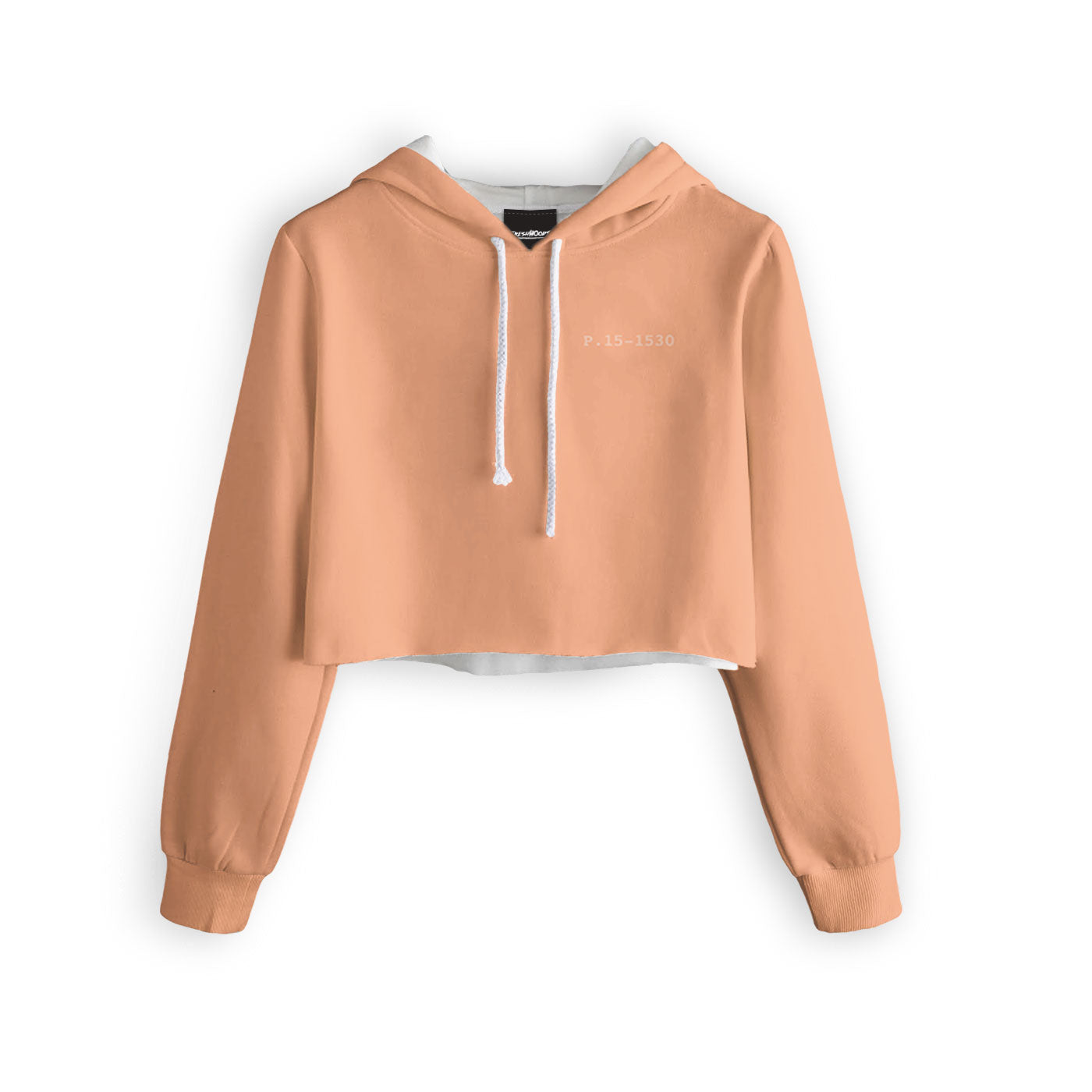 Peach Pink Cropped Hoodie