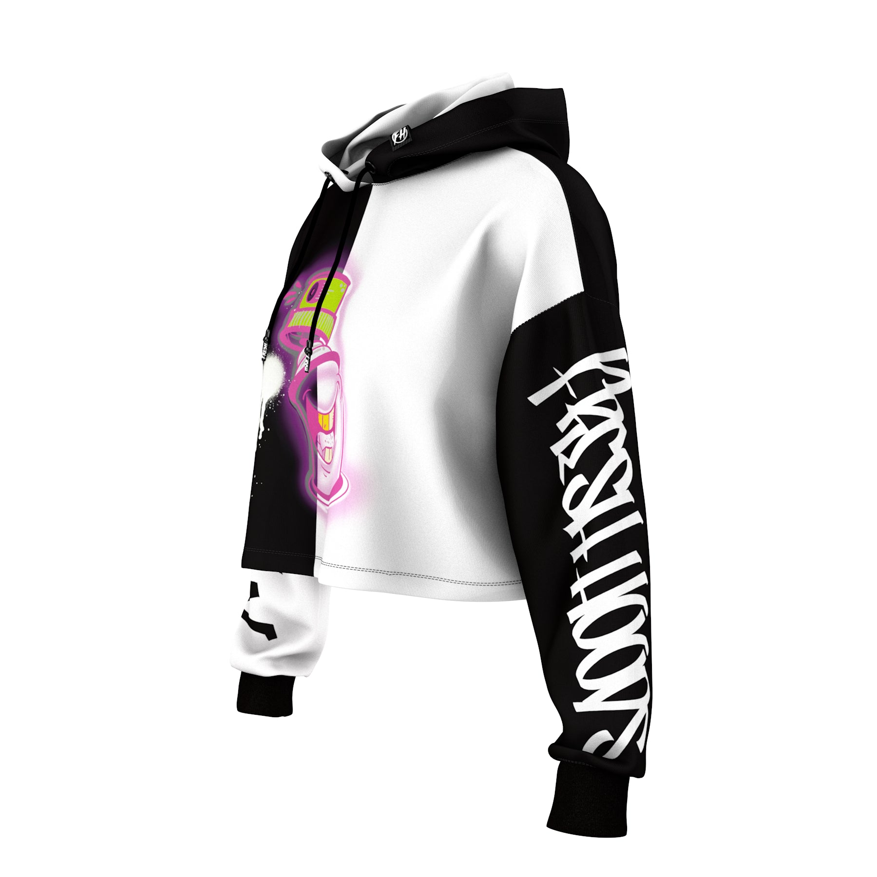 Spraying Cropped Hoodie