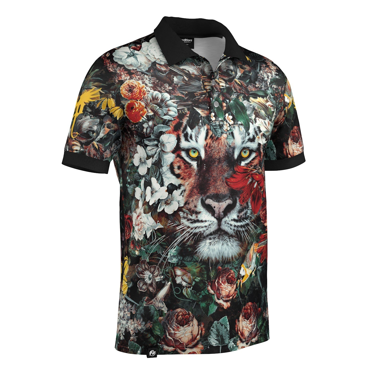 Flower Tiger Polo Shirt