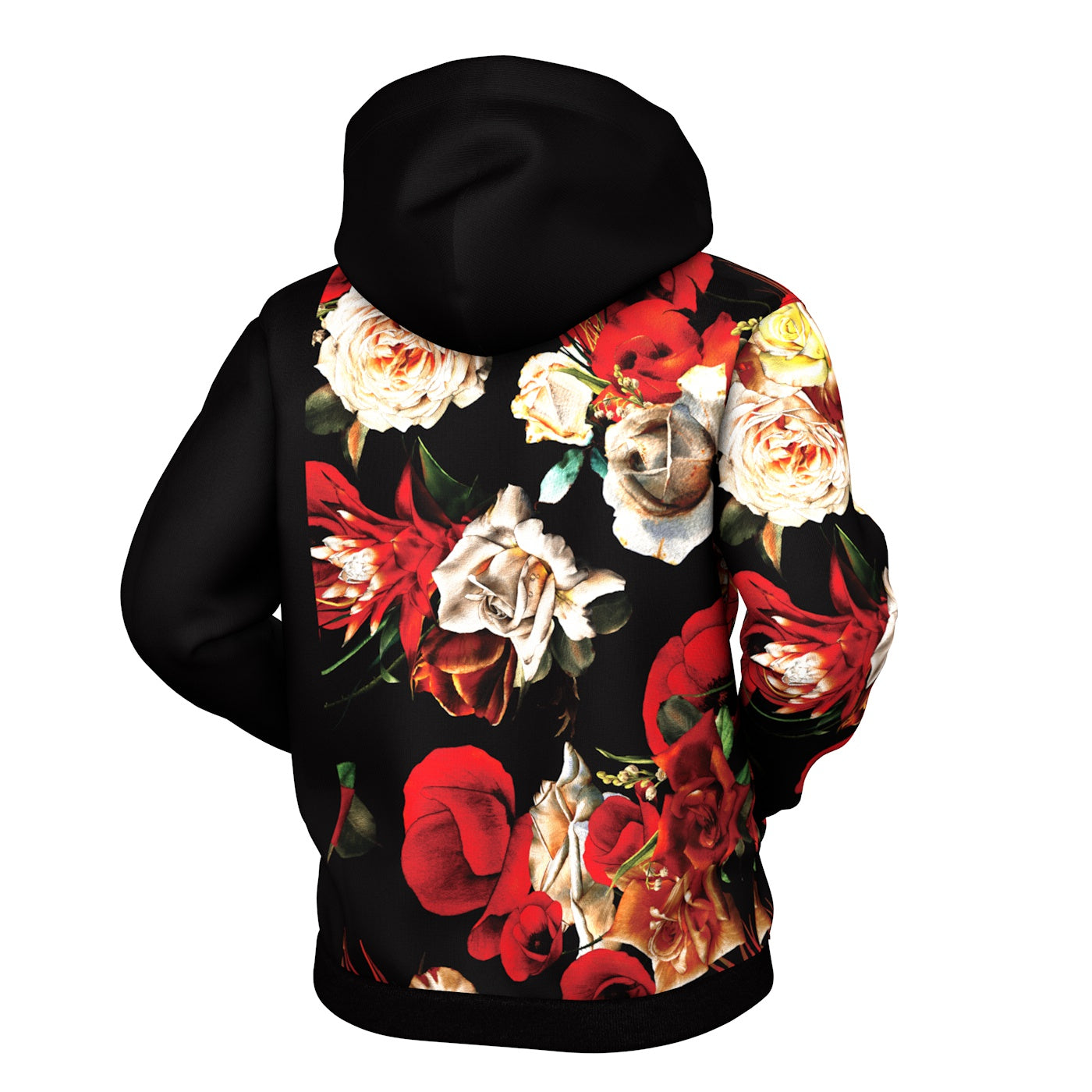 Antique Flowers Zip Up Hoodie