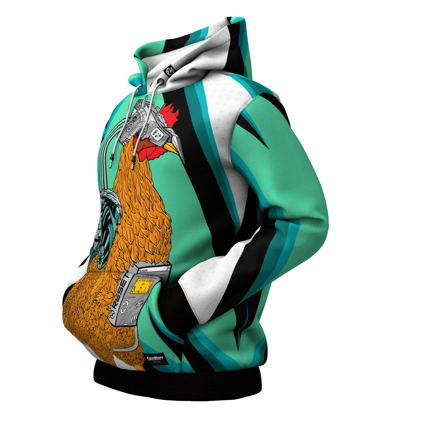 Cyborg Rooster Hoodie