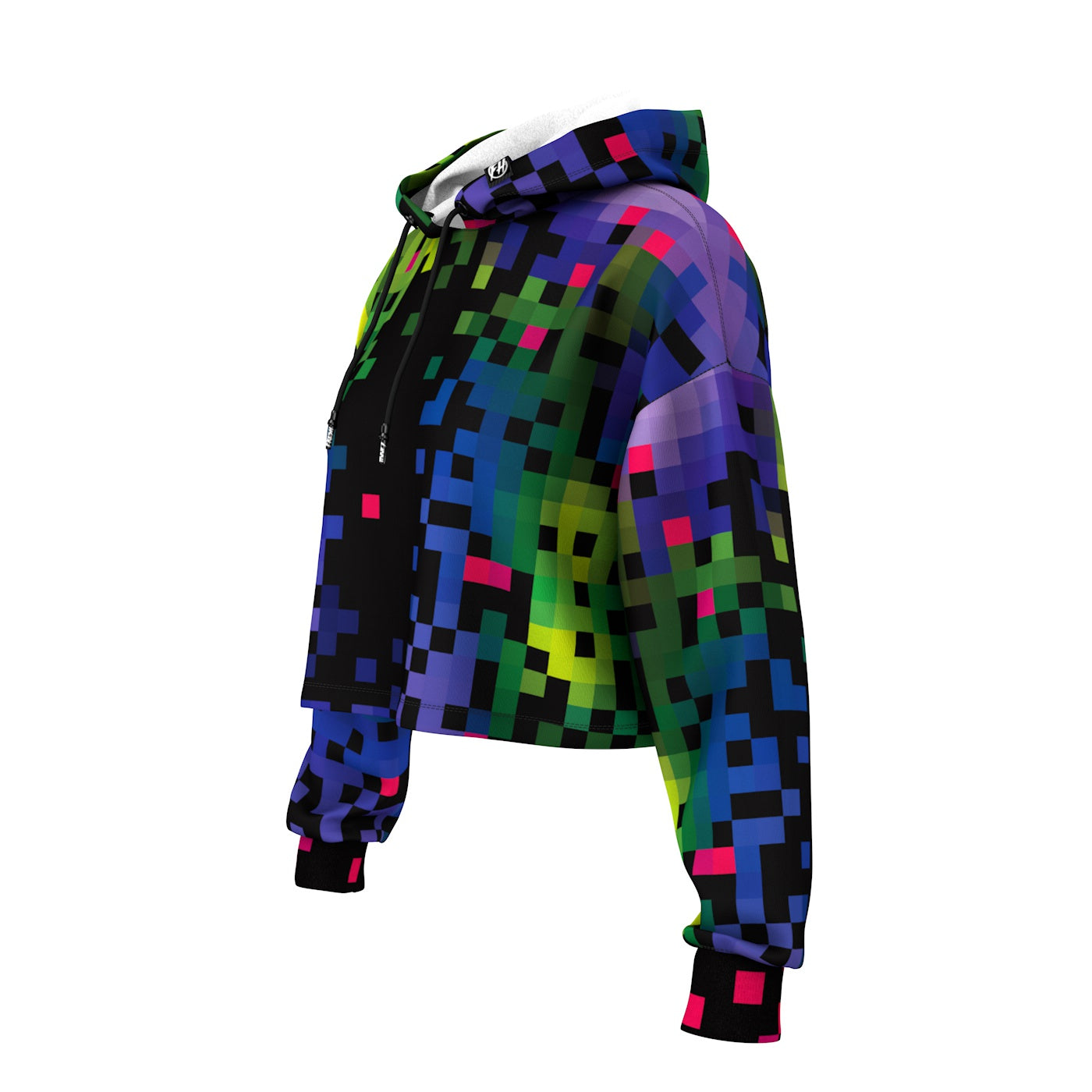 Digital Bits Cropped Hoodie