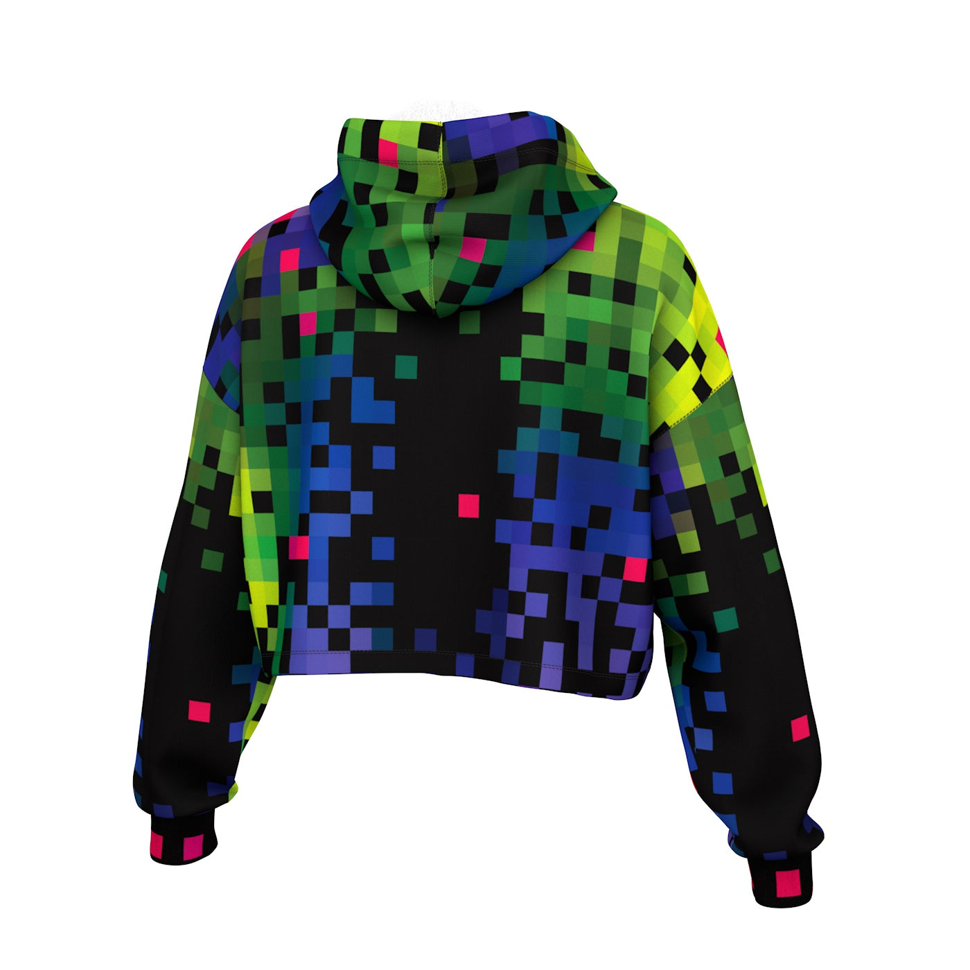 Digital Bits Cropped Hoodie