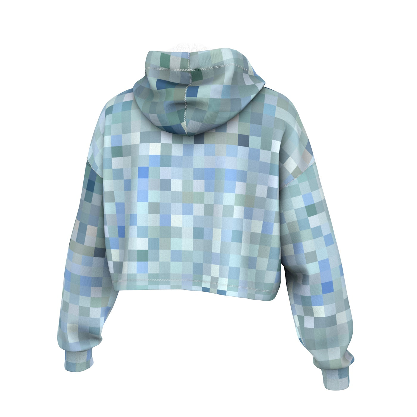 Pixelated Artist Cropped Hoodie