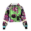 Dirty Skull Cropped Hoodie