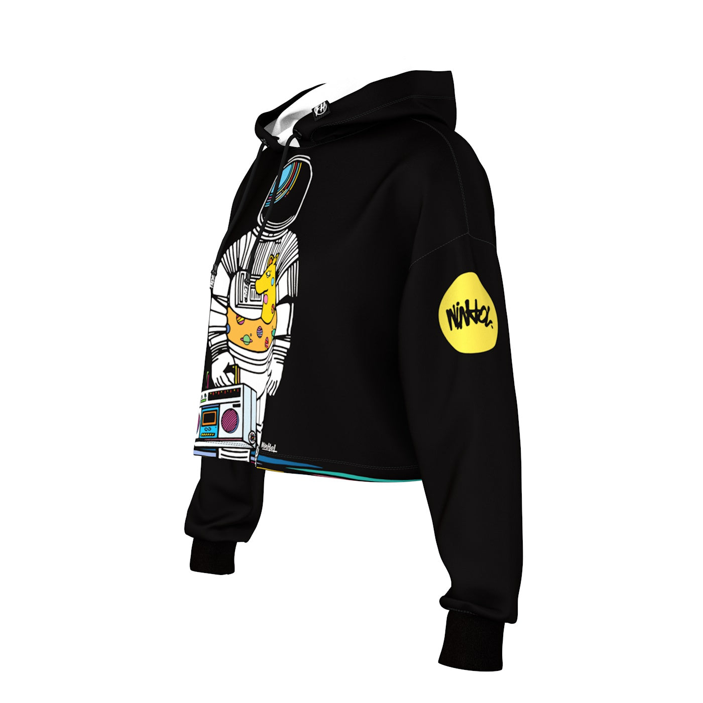 Space Vacation Cropped Hoodie