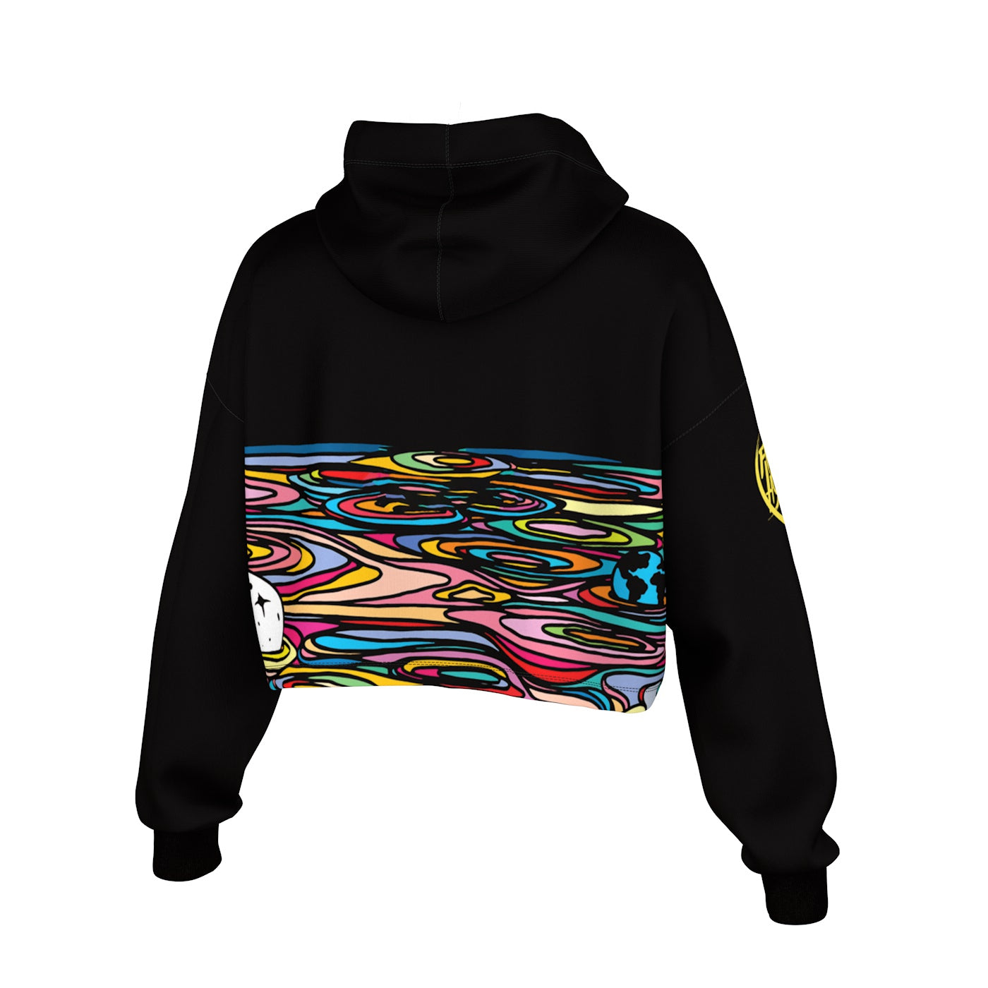 Space Vacation Cropped Hoodie