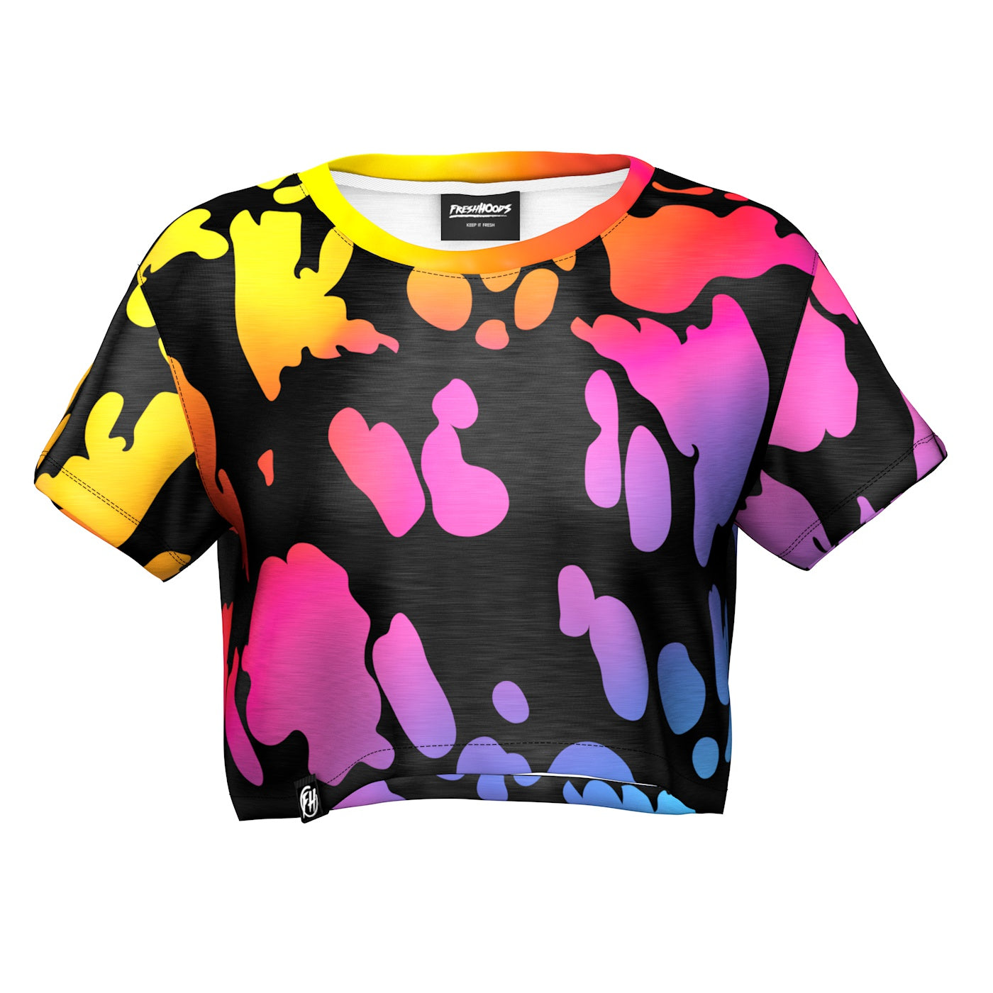 Rainbow Cow Crop Top