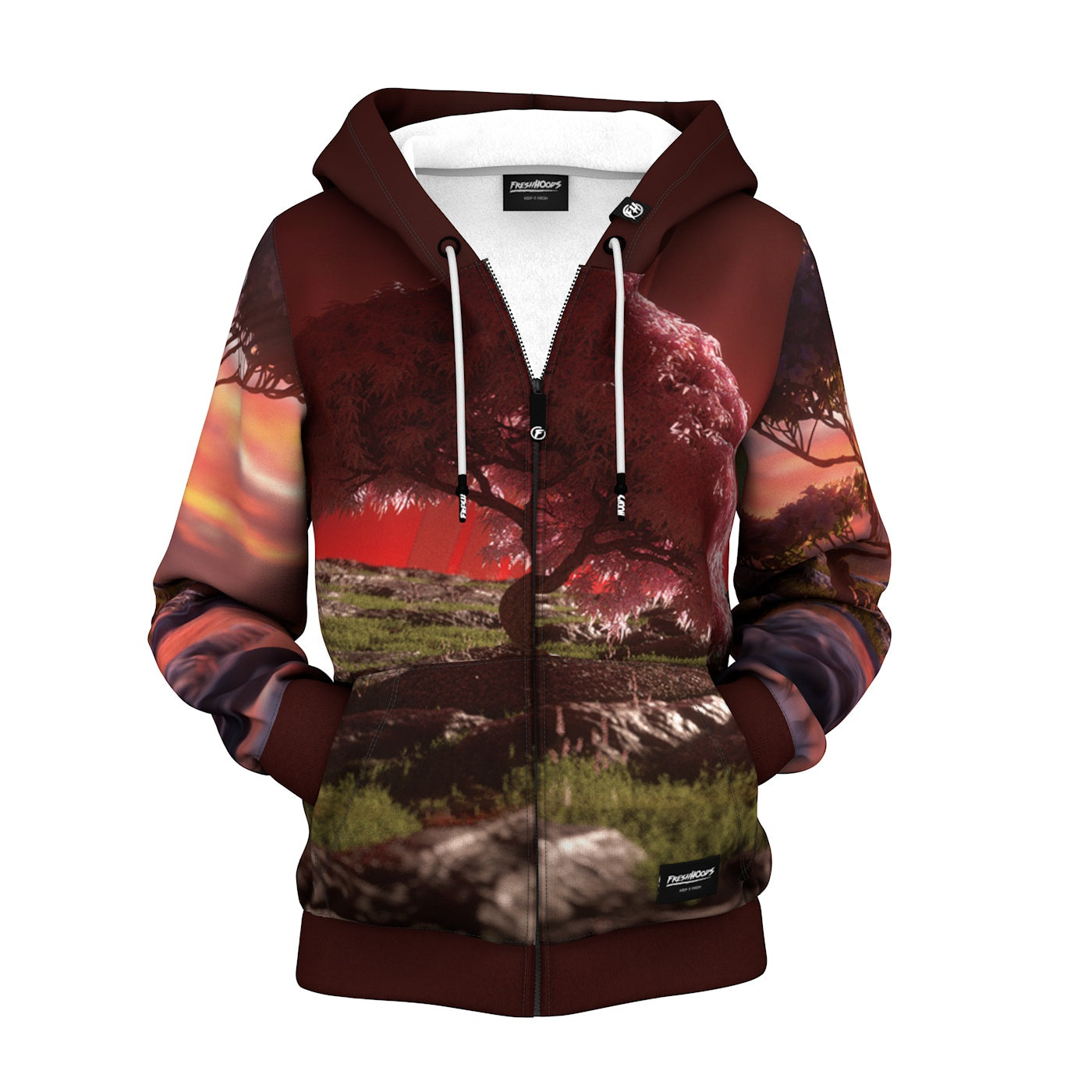 Dawn Tree Women Zip Up Hoodie