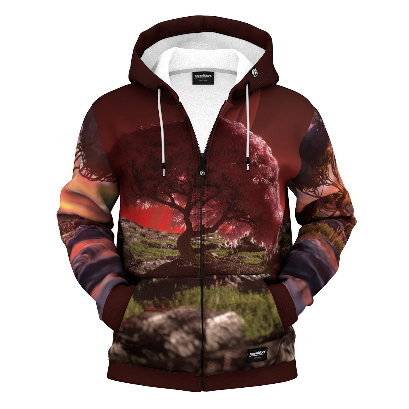 Dawn Tree Zip Up Hoodie