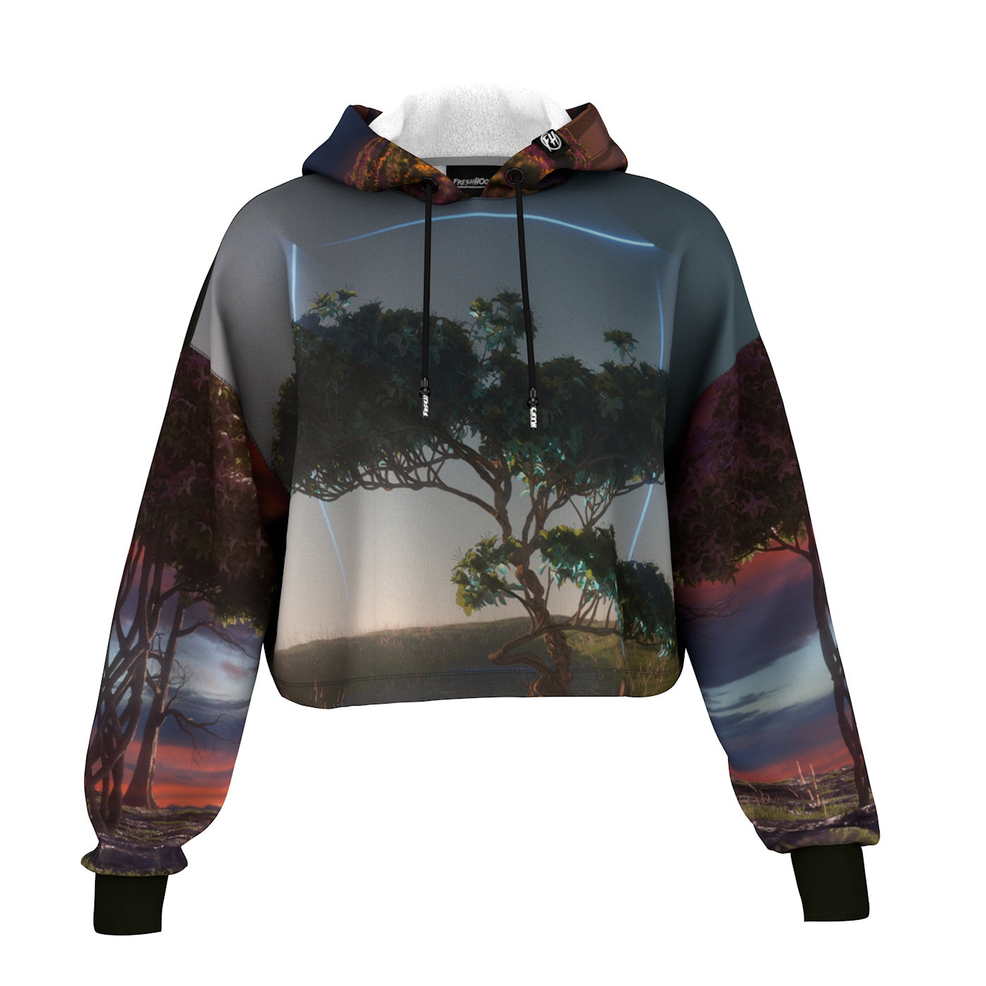 Jungle Cropped Hoodie