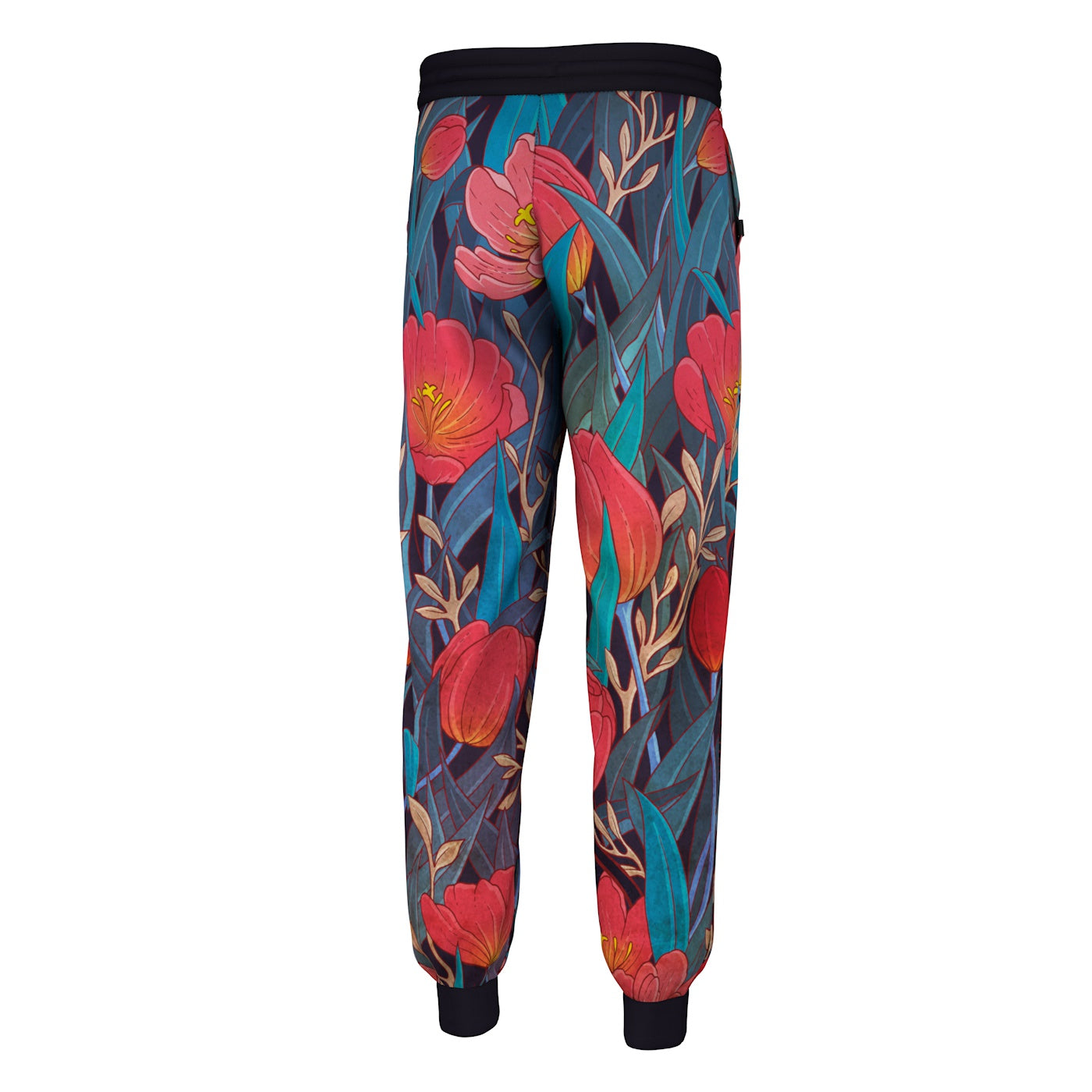 Black Cat Tulips Sweatpants