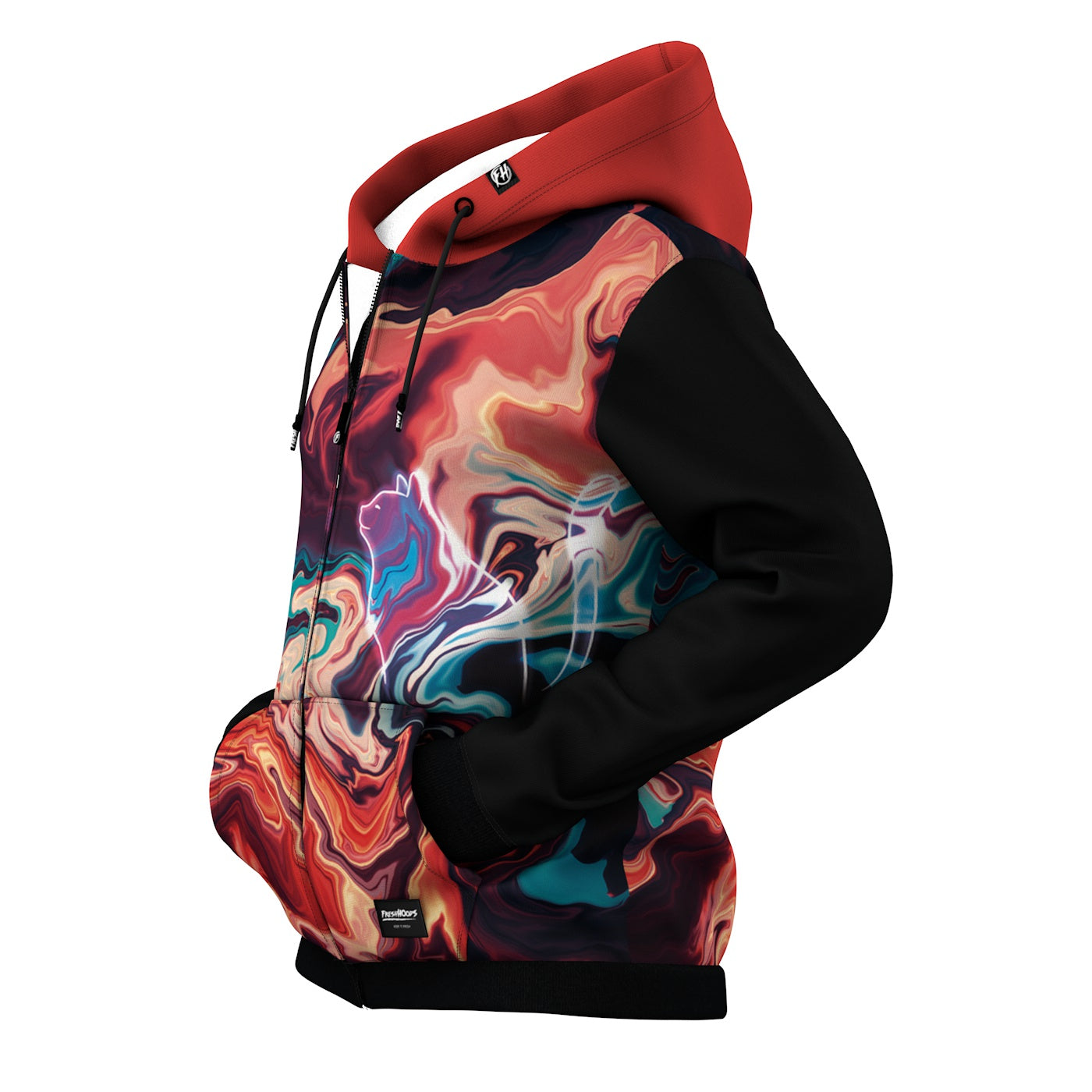 Nebula Cat Zip Up Hoodie