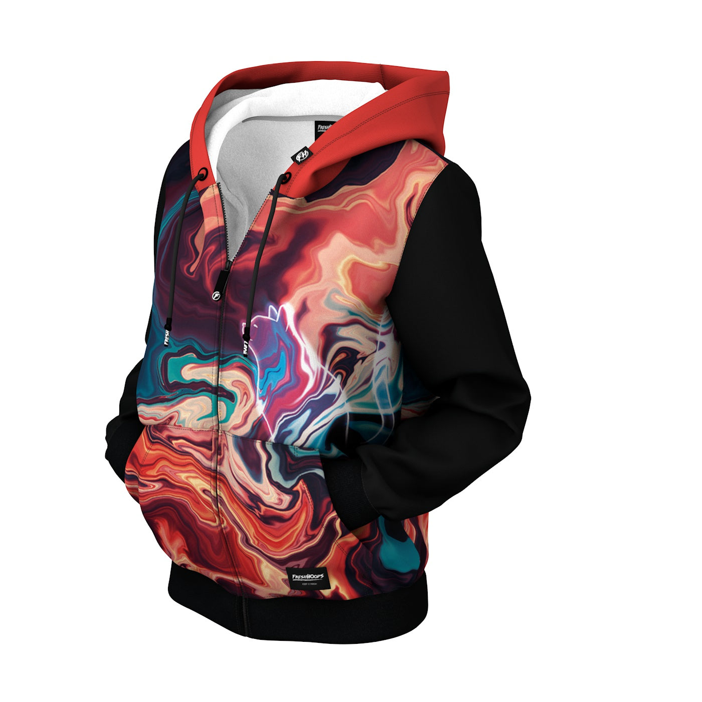 Nebula Cat Women Zip Up Hoodie