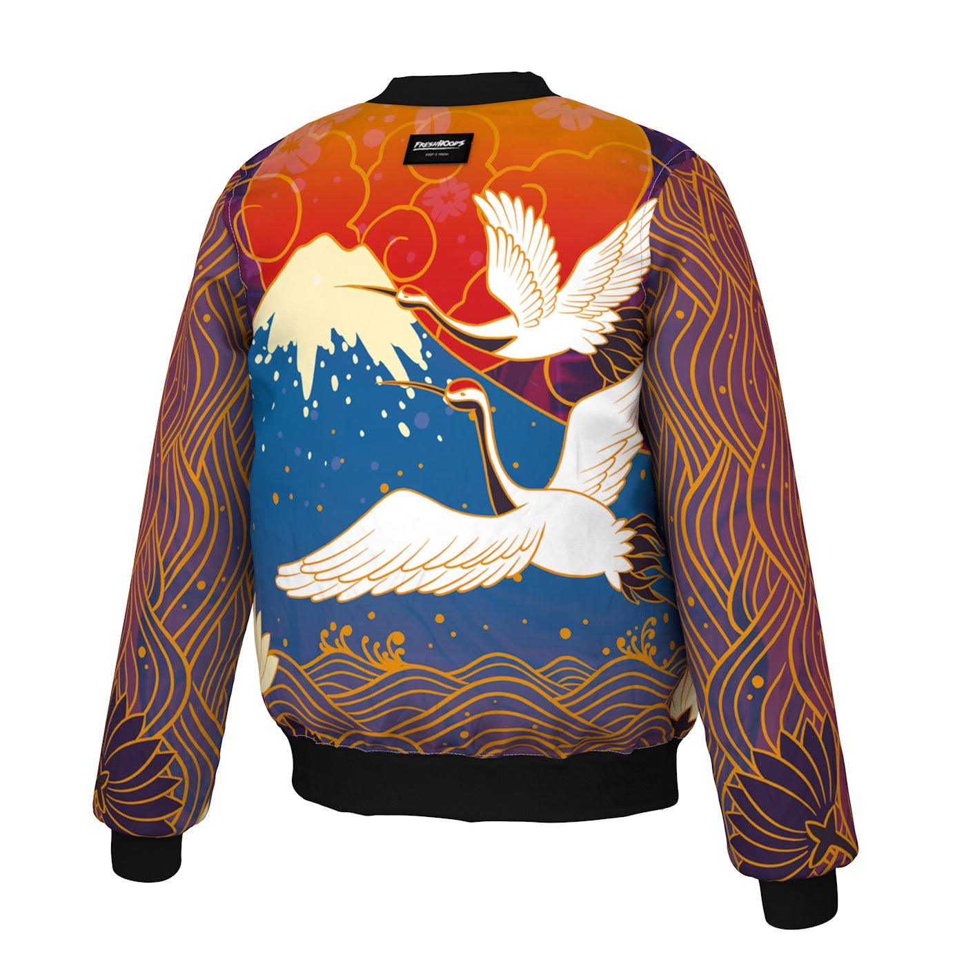 Manchurian Crane Bomber Jacket