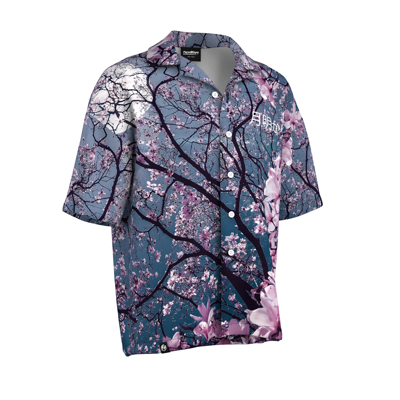 Moonlight Blossom Oversized Button Shirt