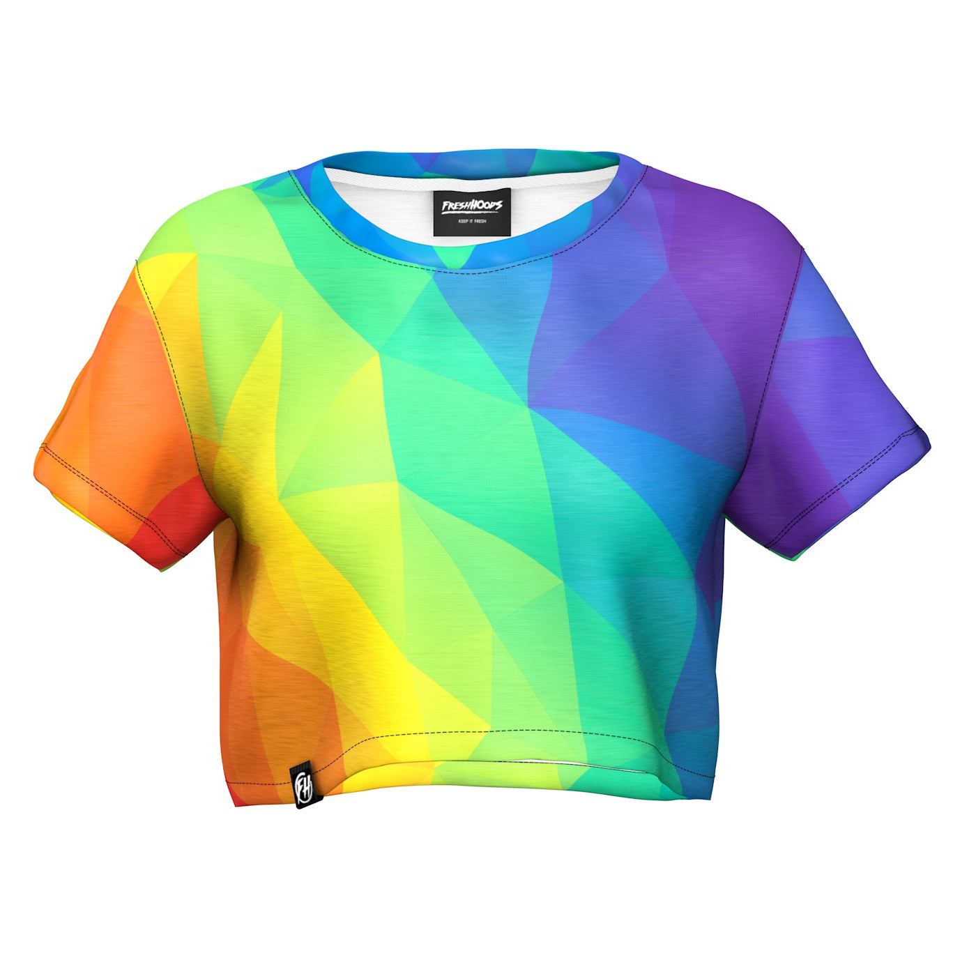 Cubes Rainbow Crop Top