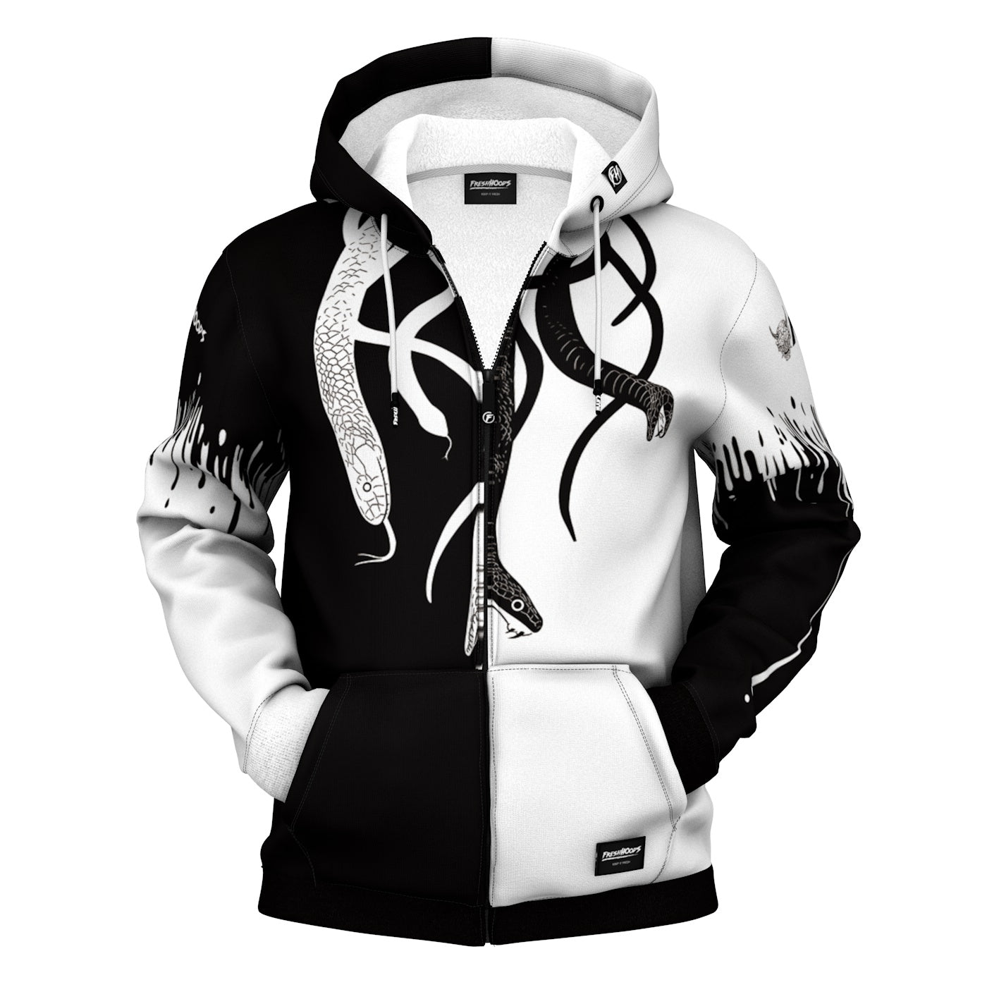 Snake Attack Zip Up Hoodie