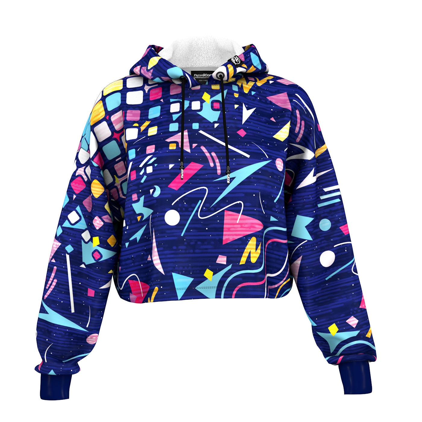 Dizzy Shapes Cropped Hoodie