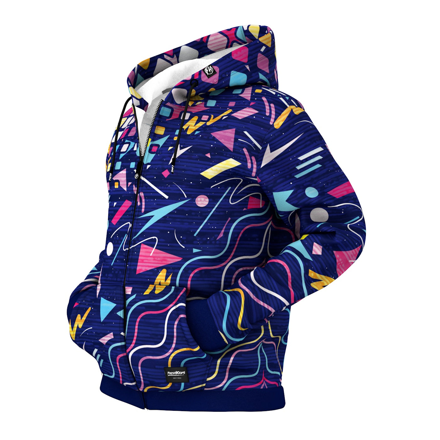 Dizzy Shapes Zip Up Hoodie