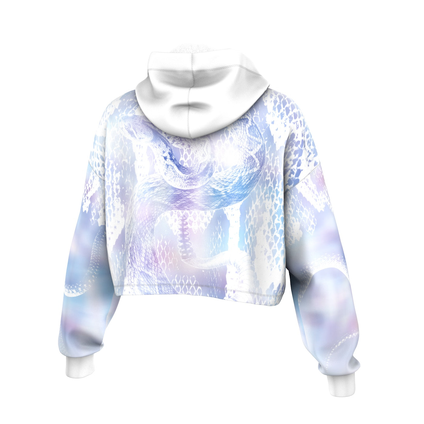 Angelic Snake Cropped Hoodie